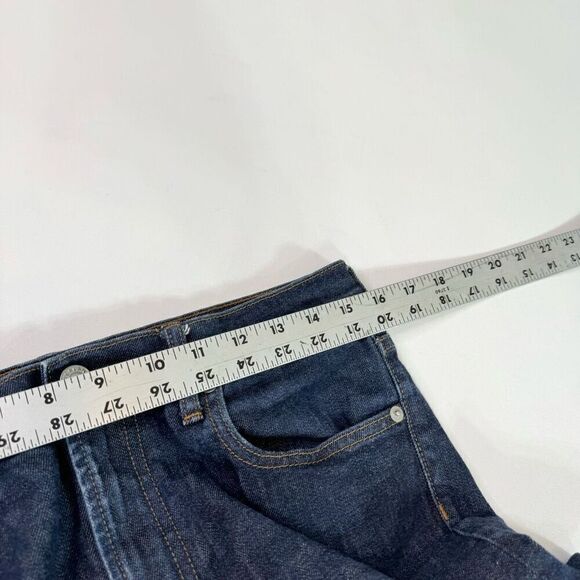 Everlane Jeans Womens 29 Blue Dark-Wash Regular Straight-Leg Mid-Rise Denim - Picture 8 of 9